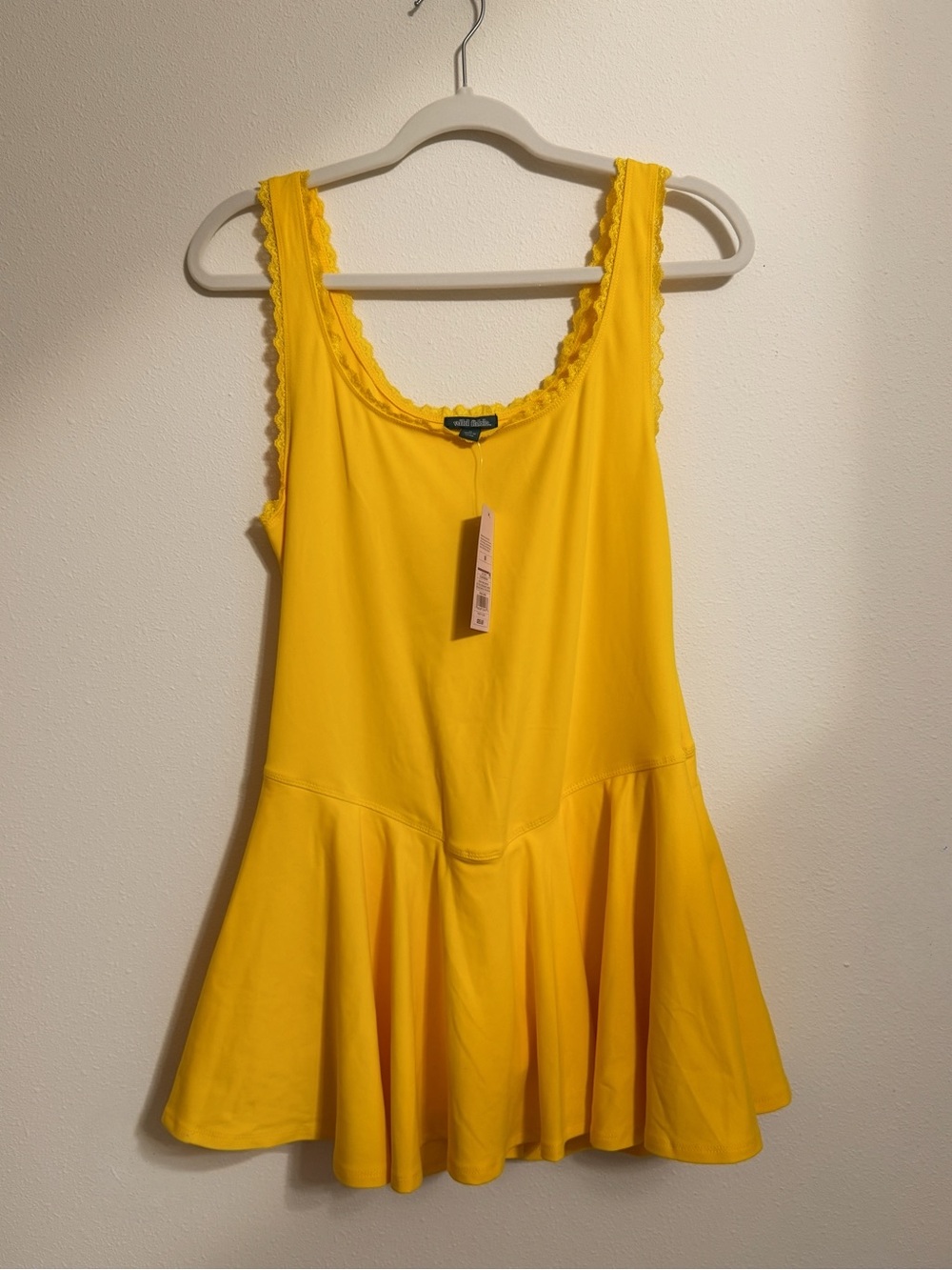 Wild Fable Women's Yellow Lace-Trim Dress NWT